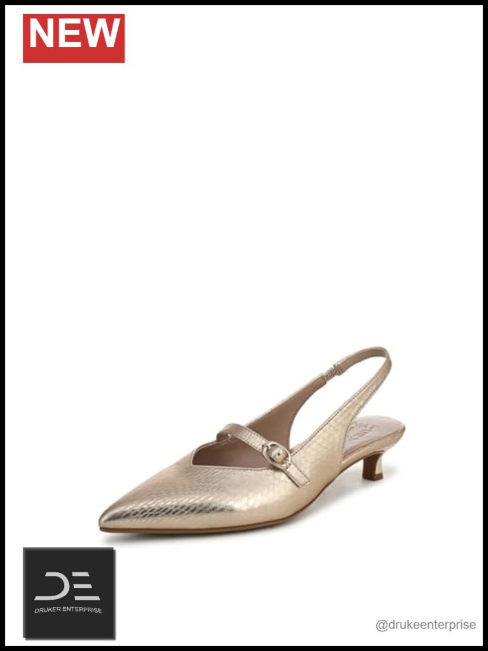Kitten Heel Pump Slingback Pointed Toe Women's Shoes